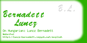 bernadett luncz business card